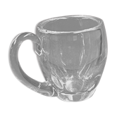 Superbe  mug tasse en cristal de baccarat signé / vintage / 1300 gr