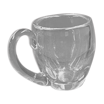 Superb signed baccarat crystal mug cup / vintage / 1300 gr