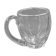 Superb signed baccarat crystal mug cup / vintage / 1300 gr