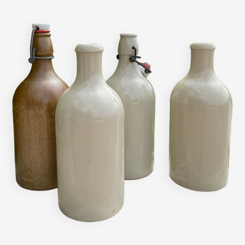 Four stoneware bottles