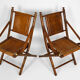 Pair of folding armchairs "safari", Japanese / colonial style