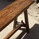 Solid oak farmhouse bench 140cm for rustic farmhouse table 1950