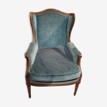 Louis XVI style eared shepherdess armchair