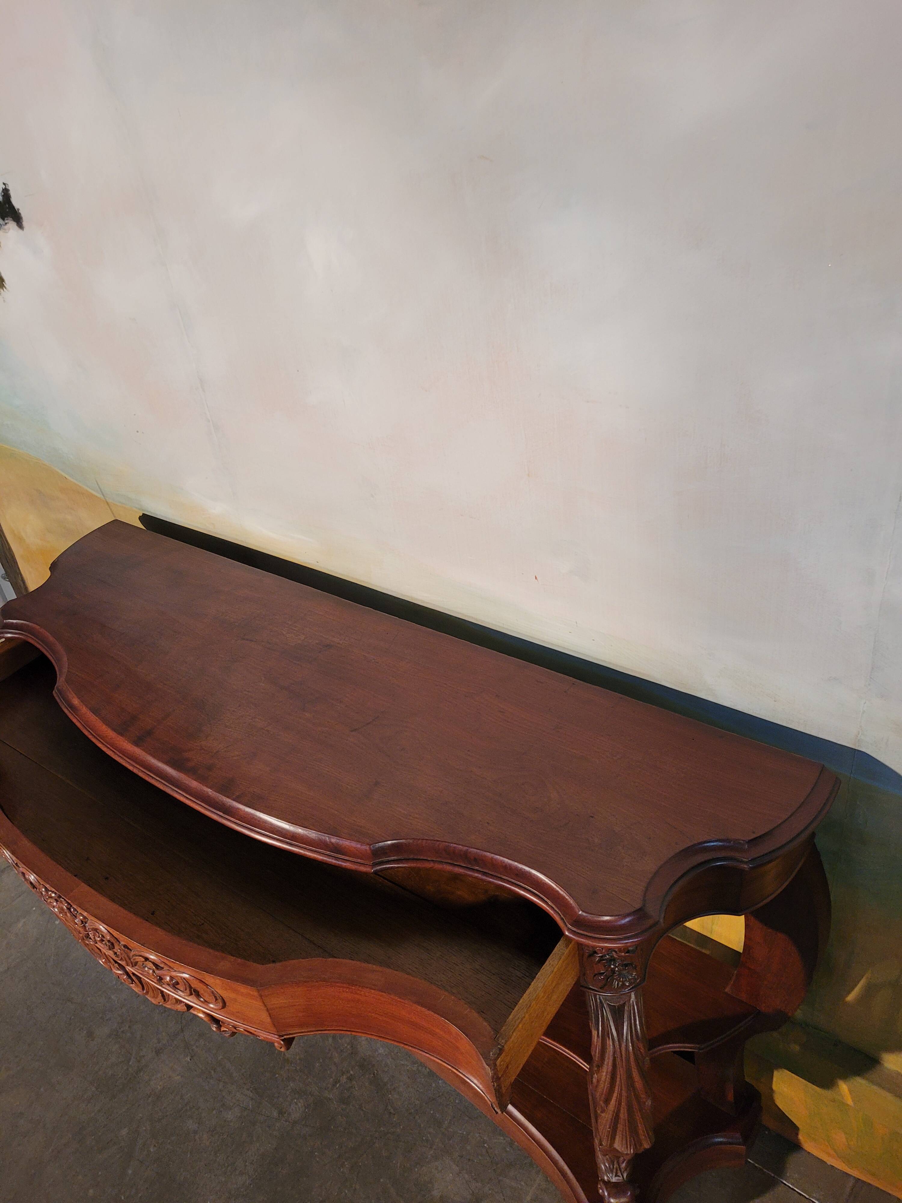 Large mahogany dining console