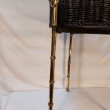 Vintage round tripod planter attributed to Jacques Adnet - 50s/60s