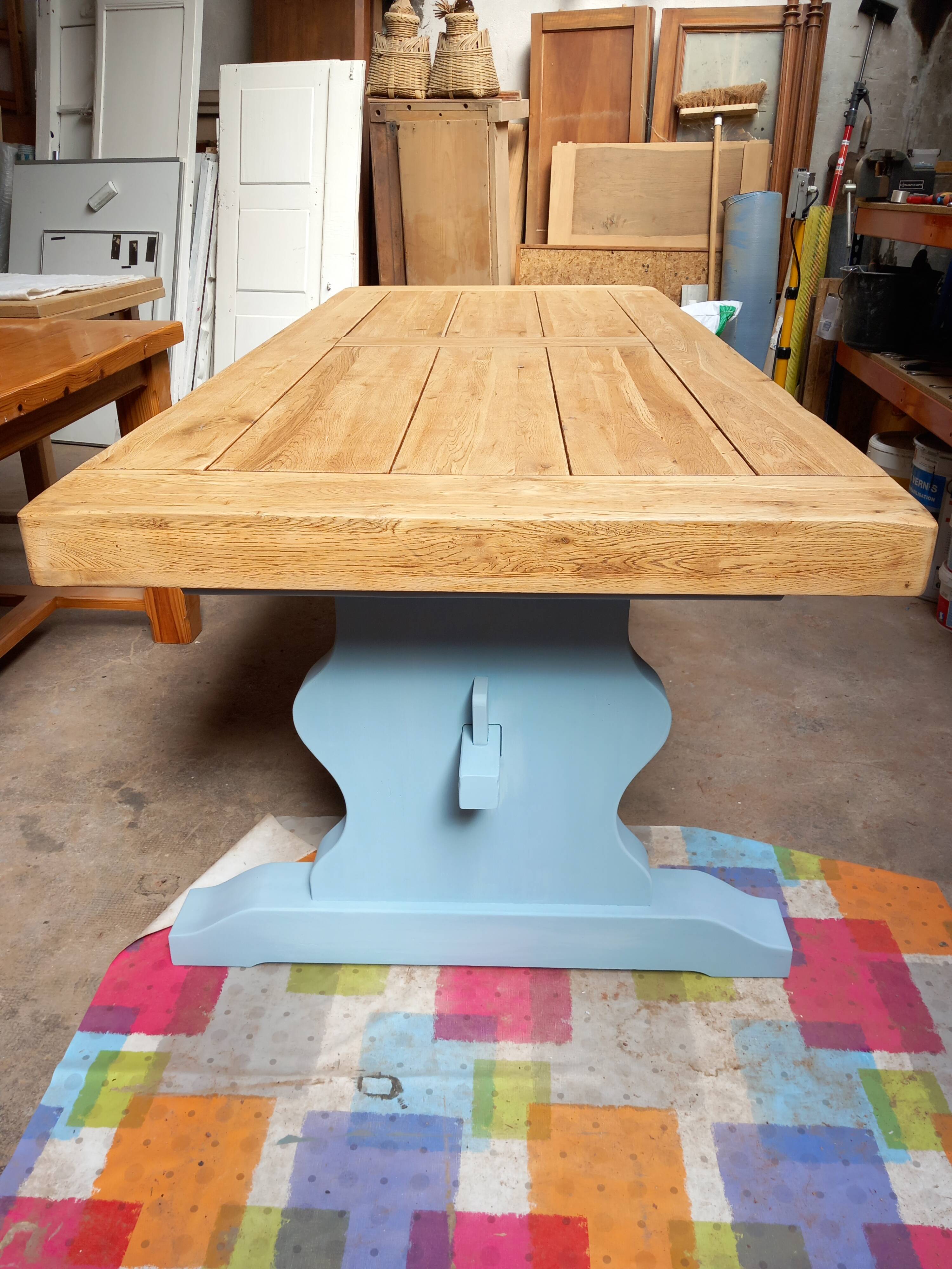 Table de ferme en chêne massif