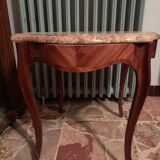 Cherry coffee table and marble top