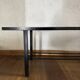 Table basse lave émaillée et métal laqué. France, années 70