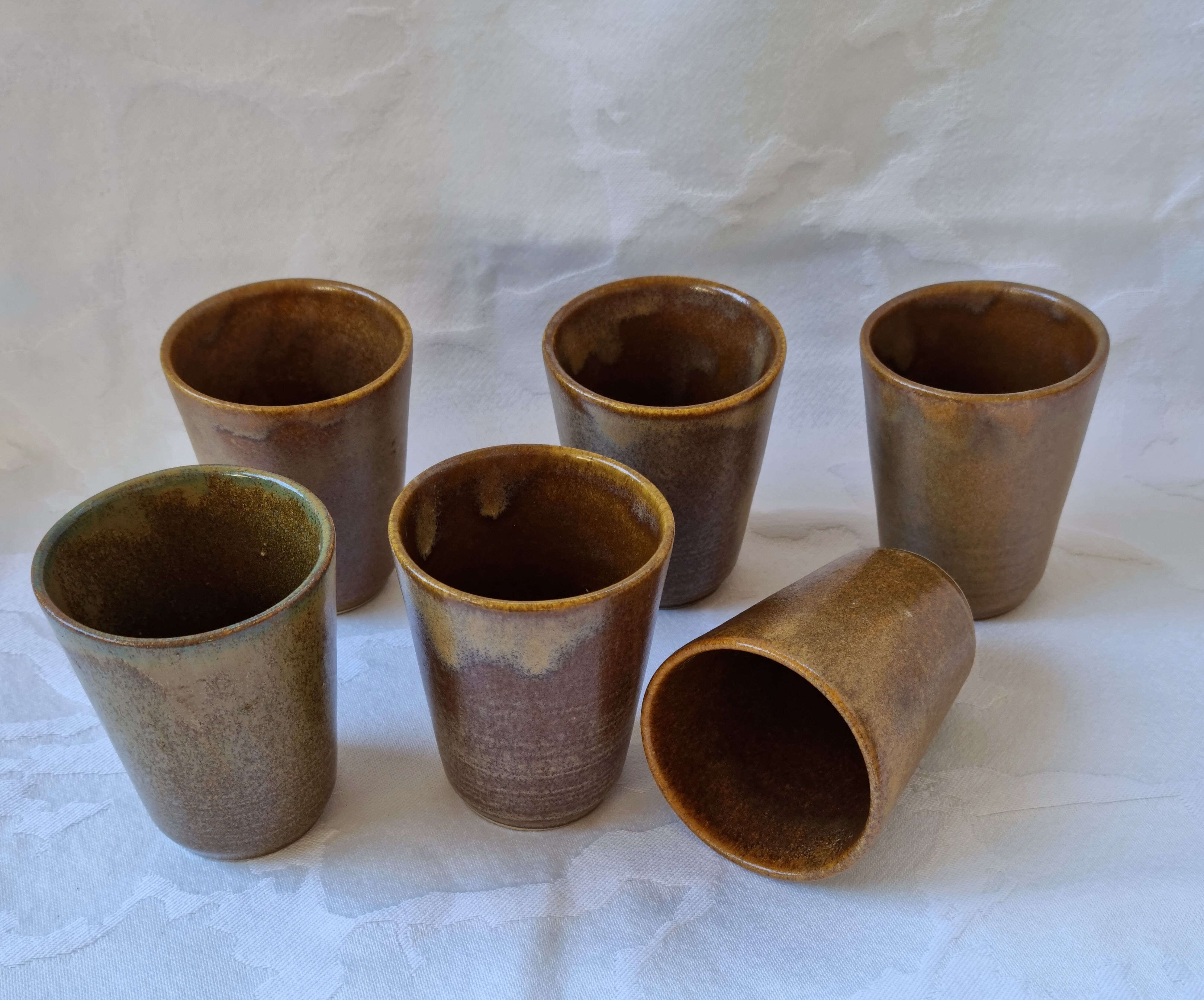 Lot de 6 verres en grès Digoin