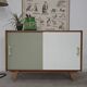 U-452 Green and White Sideboard by Jiri Jiroutek for Interier Praha 1960