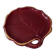 Mid-Century catchall in ruby red ceramic with gold trim – shape