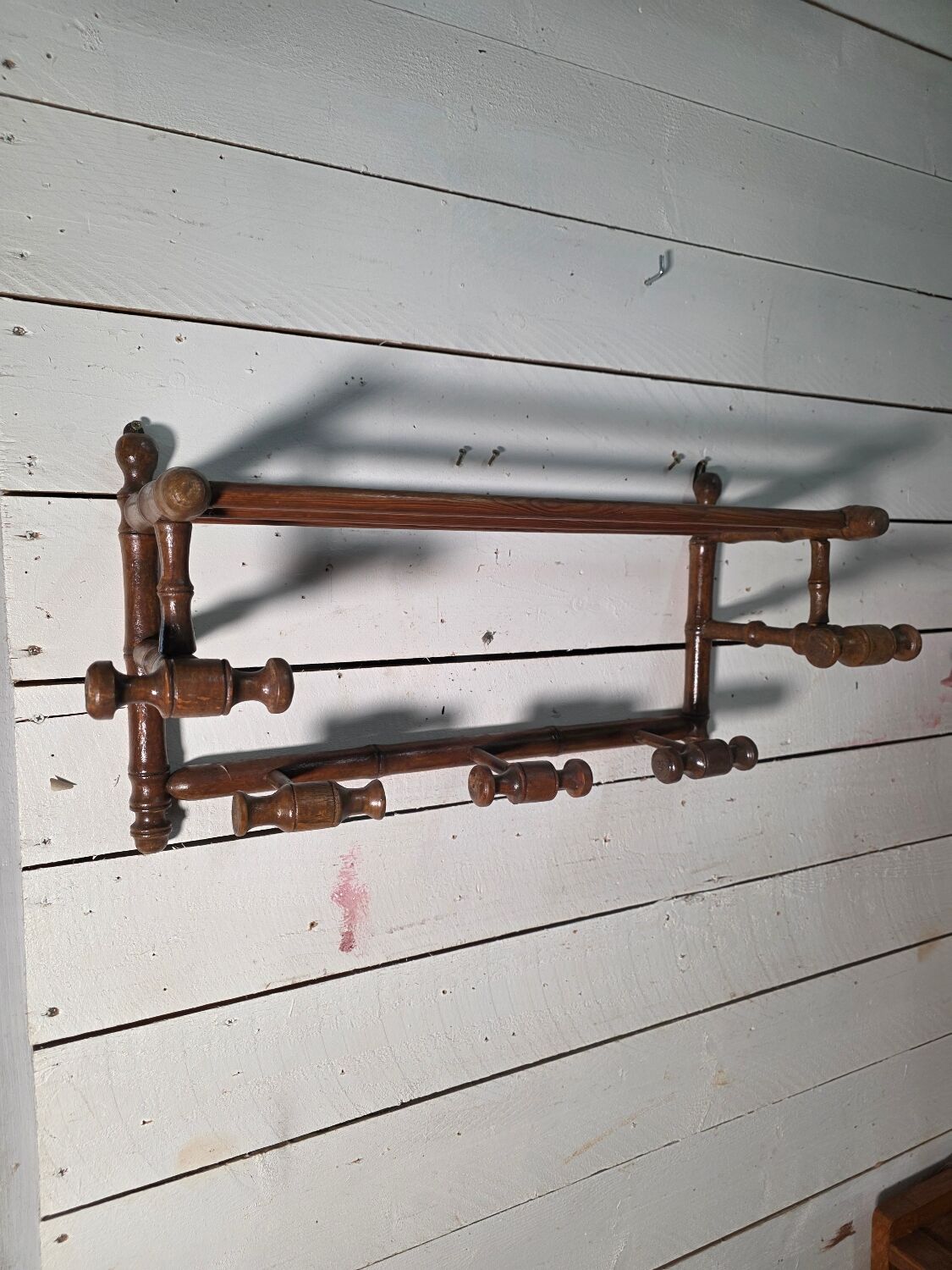 Napoleon III style bamboo wood coat rack