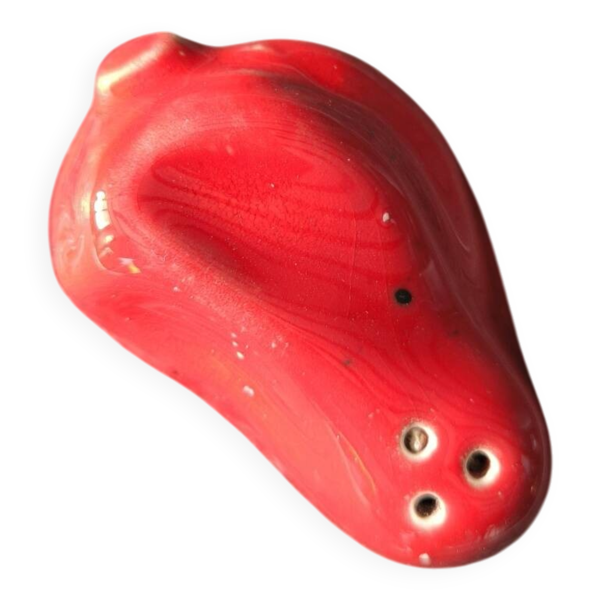 Vintage ceramic salt shaker red pepper