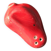 Salière vintage ceramique barbotine poivron rouge