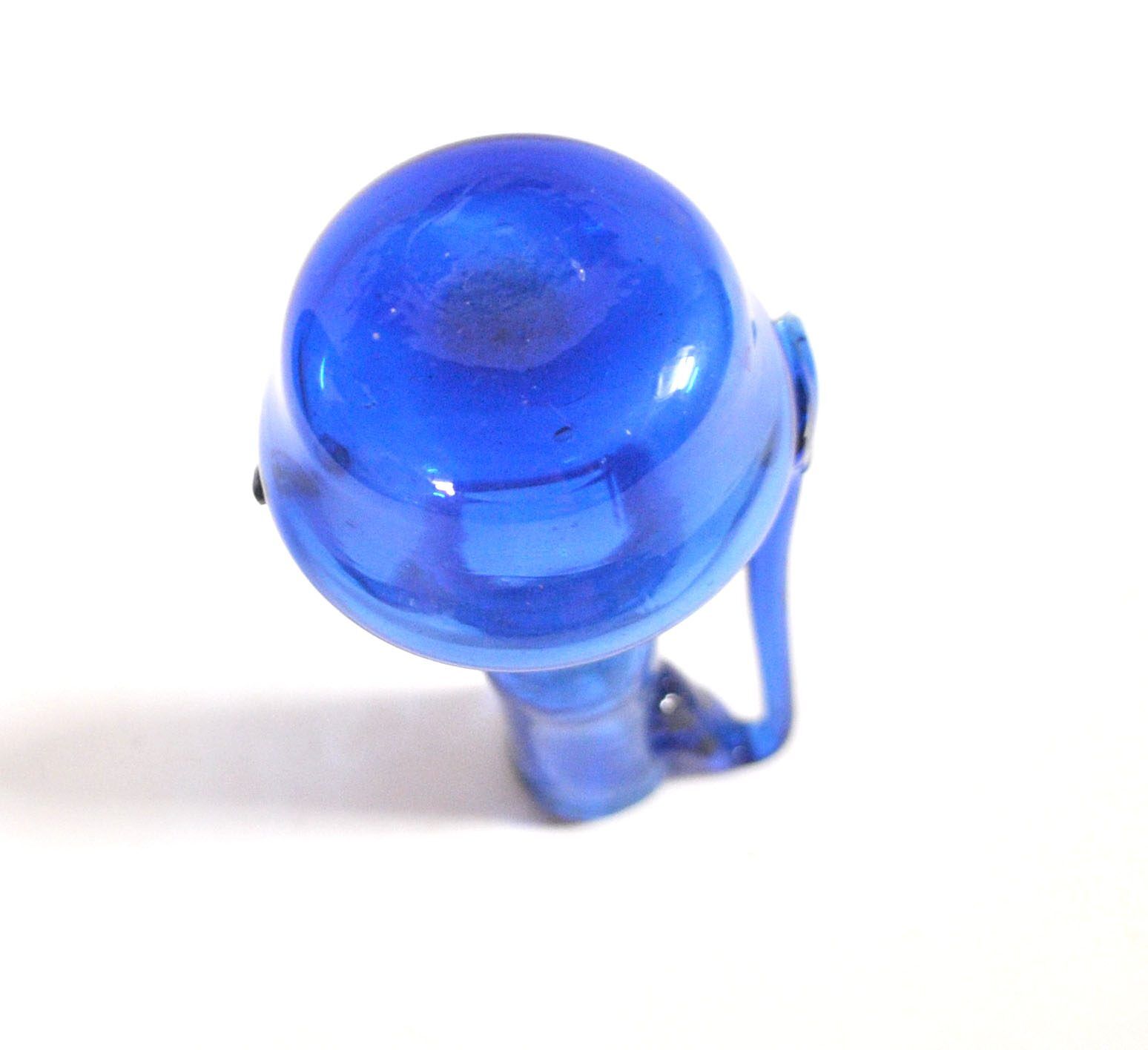 Miniature soliflore vase, antique blown glass in blue, craftsmanship from 1900.