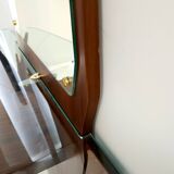 Ebonized Beech Hallway Console with Mirror, Ital