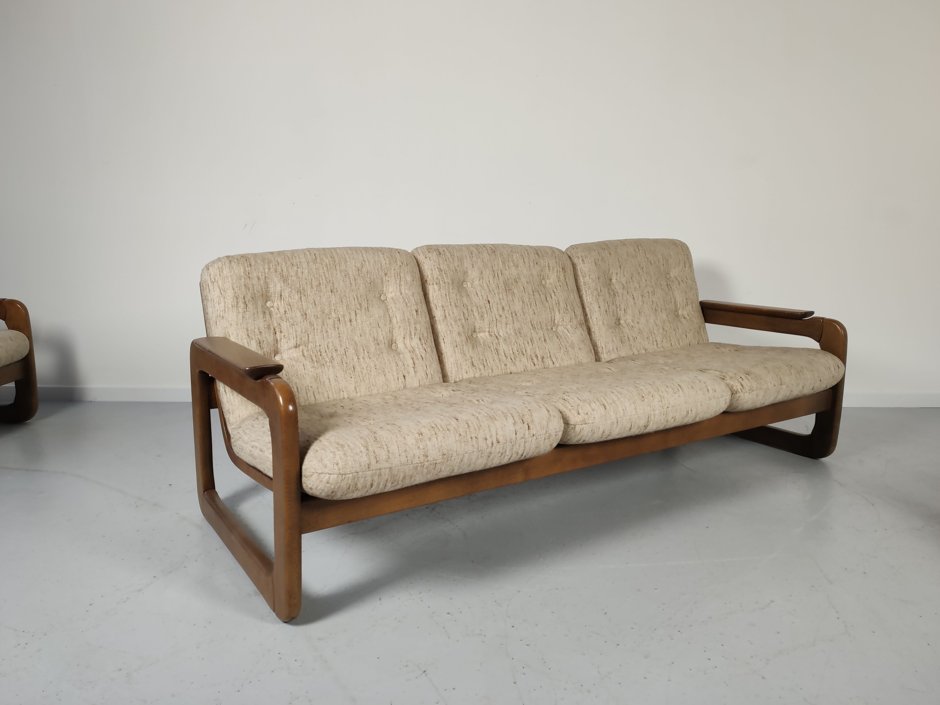 2-seater sofa set - 3-seater - Scandinavian-style 1960s armchair