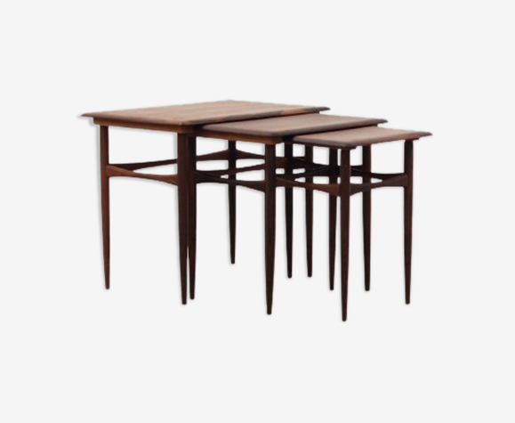 Set of three rosewood tables, Danish design, 60's, production: Denmark