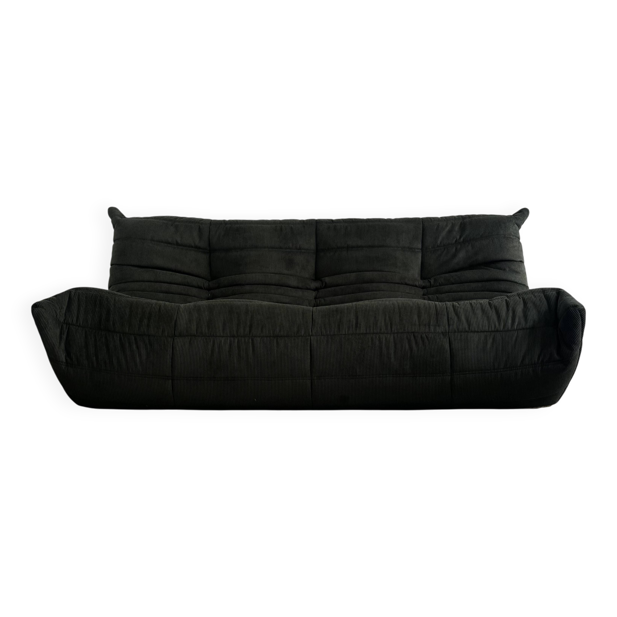 Togo 3-seater canapé in green corduroy velvet