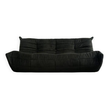 Togo 3-seater canapé in green corduroy velvet