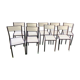 Lot de 10 chaises d'école années 70 blanc
