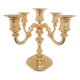 Five-branch chandelier, Hollywood Regency, gilded brass, BMF, Germany, 1960s.