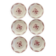 6 Flat plates Fenal Badonviller Liserons pattern