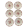 6 Flat plates Fenal Badonviller Liserons pattern