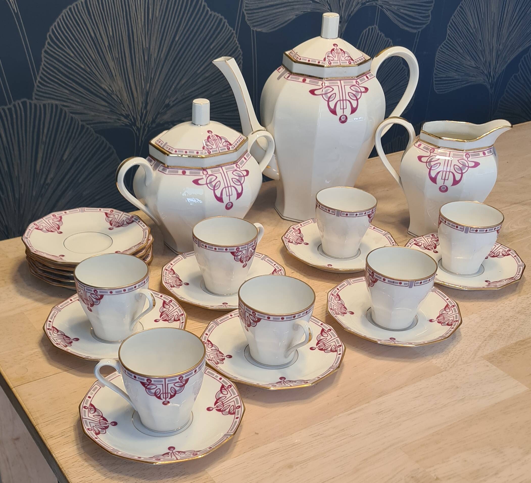 Art Nouveau café service Limoges BRP Bernardaud and Raynaud