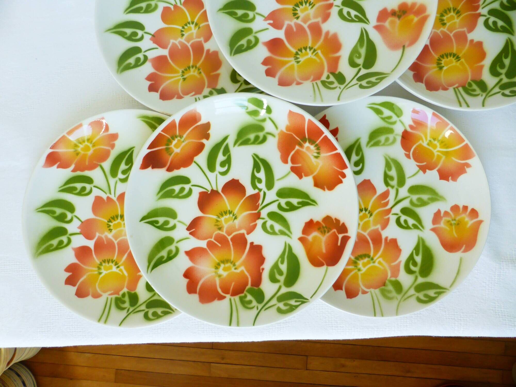 6 assiettes à dessert moulin des loups orchies modèle ontario