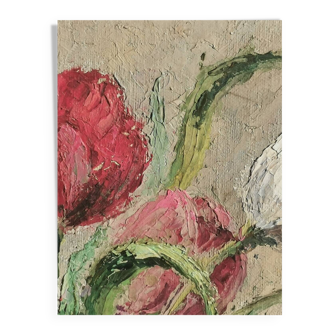 Bouquet of tulips canvas