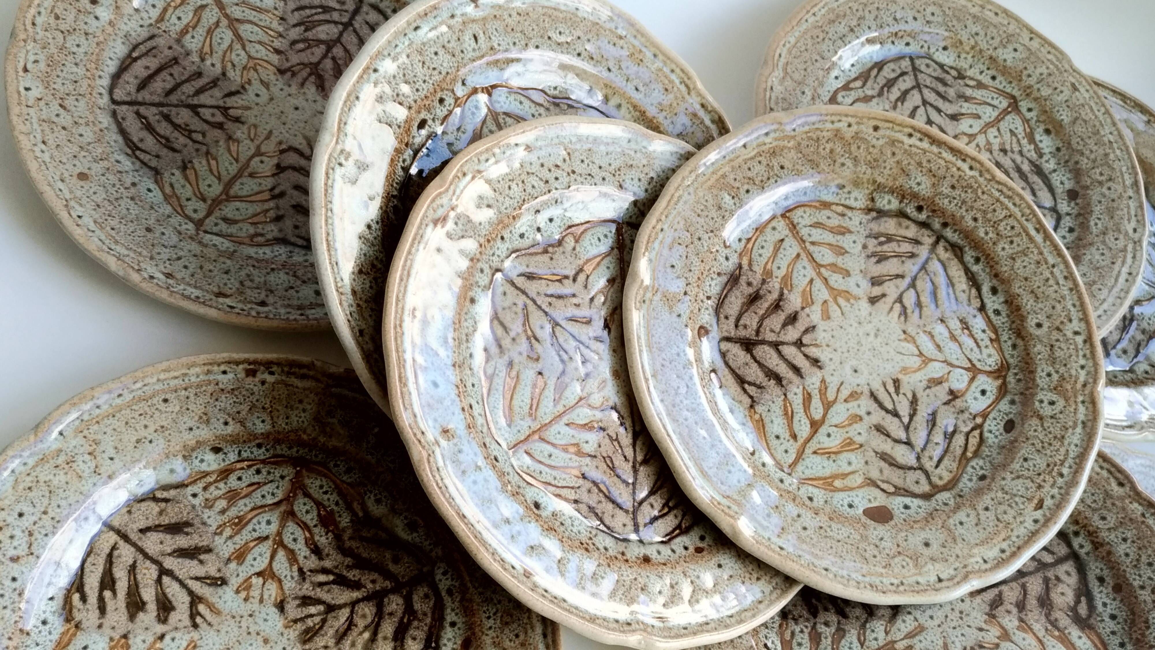 10 plates 1970 Japala Faïence de Pornic