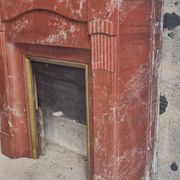 Marble fireplace mantel from 1950.