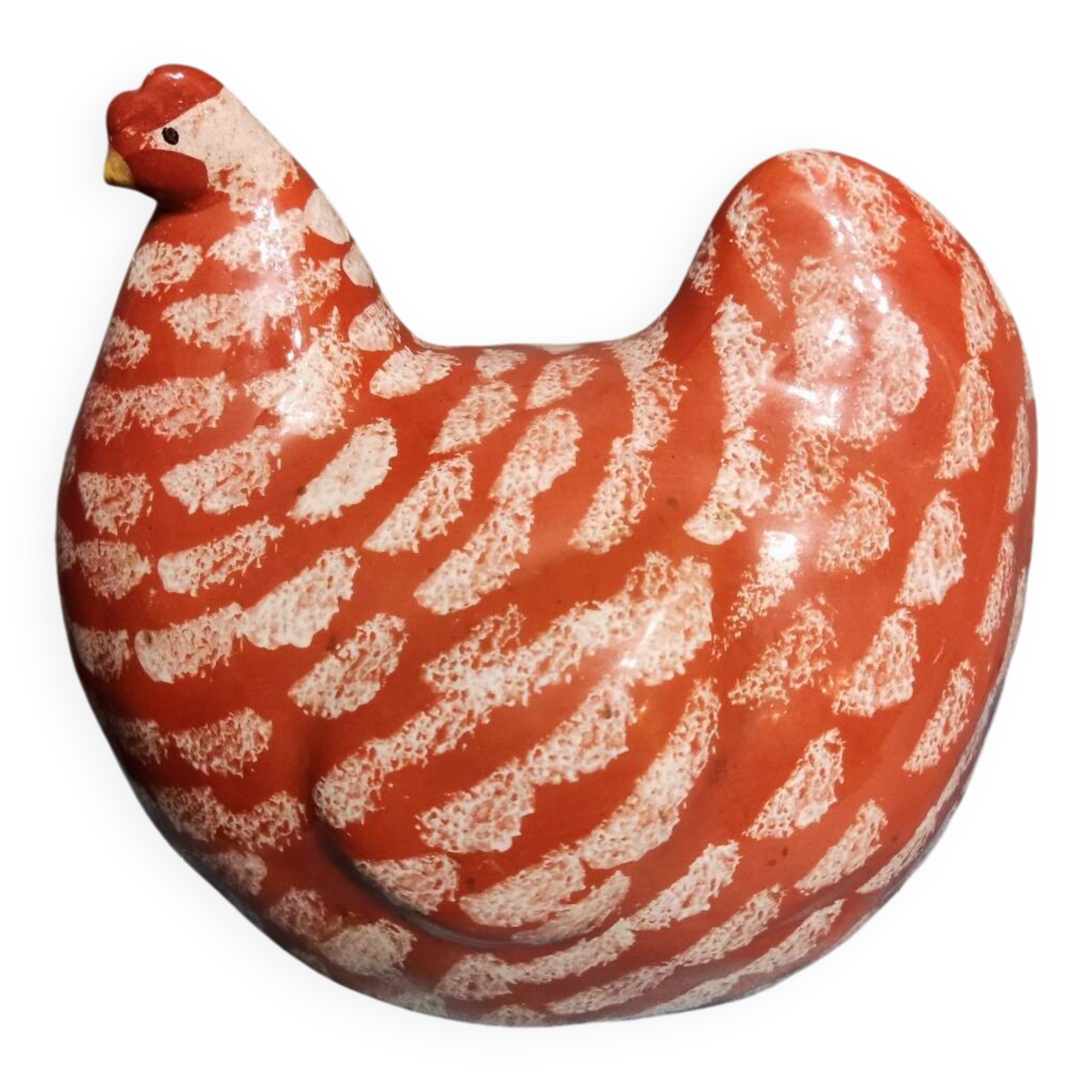 Signed terracotta hen