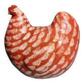 Poule en terre cuite signée