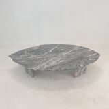 Italian marble leaf shape coffee table, 1980's