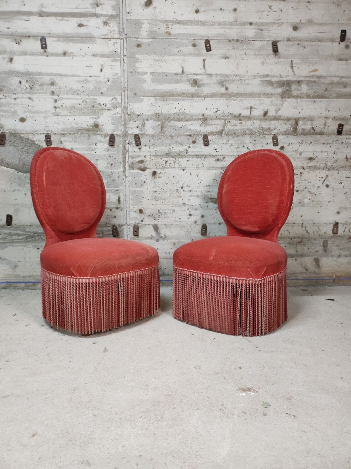 Pair of toad armchairs