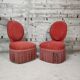 Pair of toad armchairs