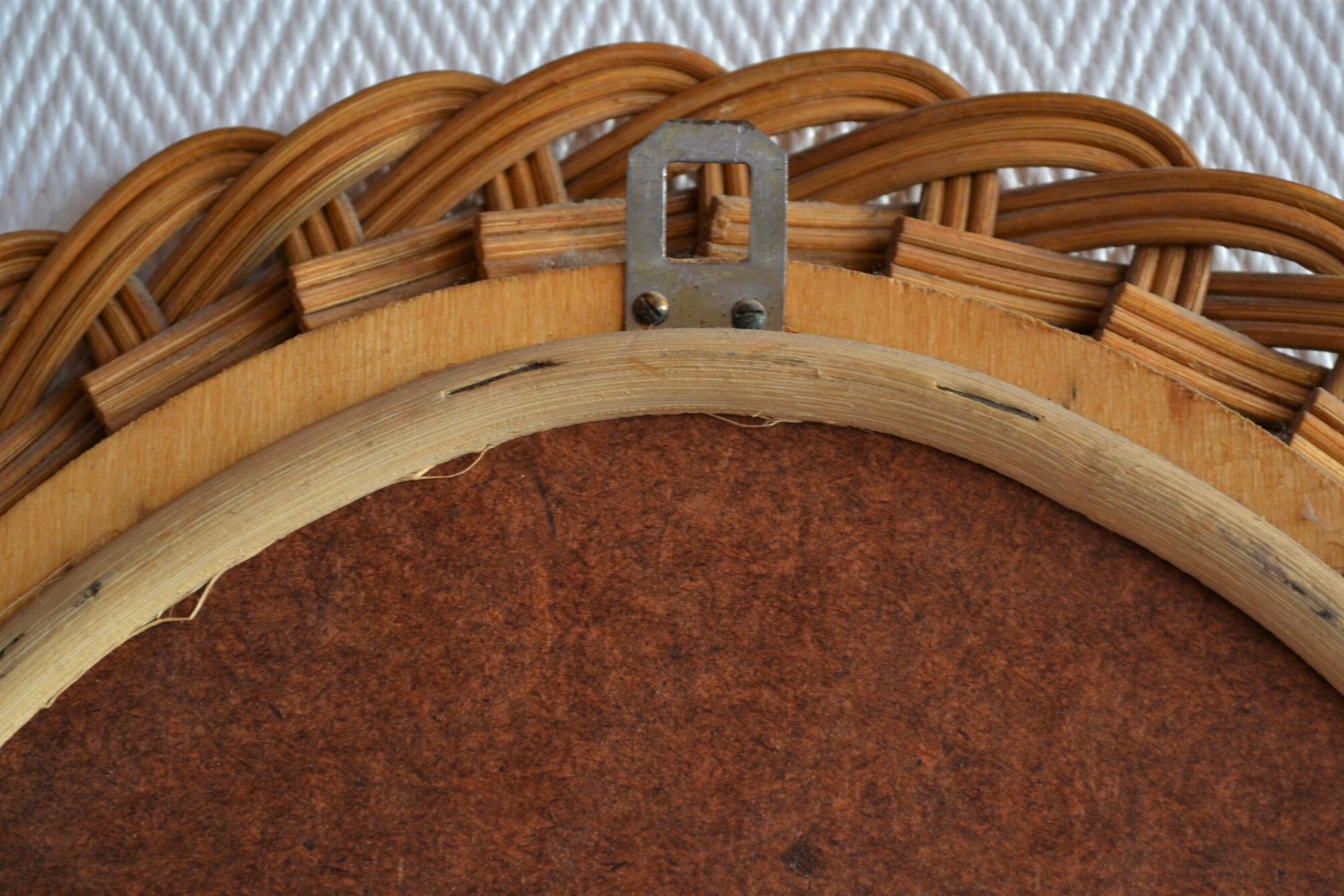 Rattan mirror from the 1960