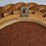 Rattan mirror from the 1960