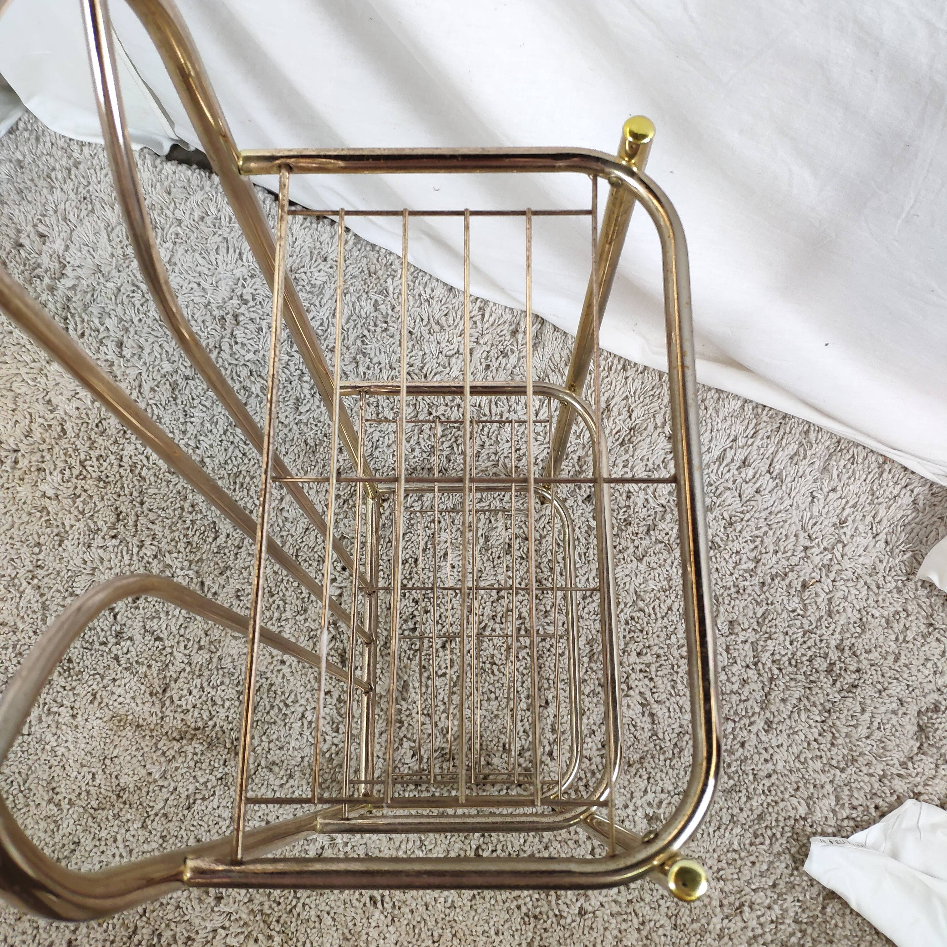 Extra art deco gold metal shelf