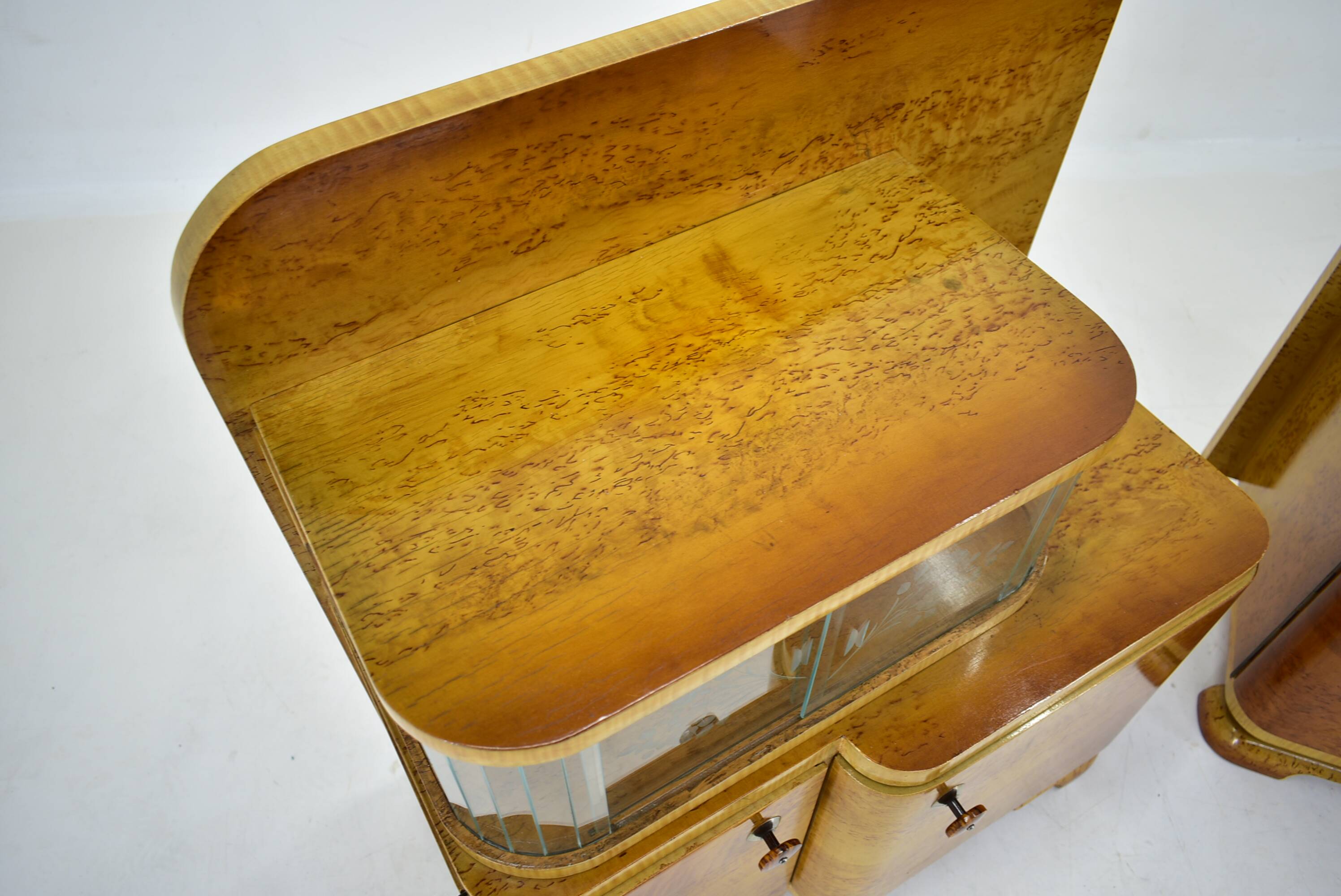 1939s set of Art Deco bedside tables, Czechoslovakia