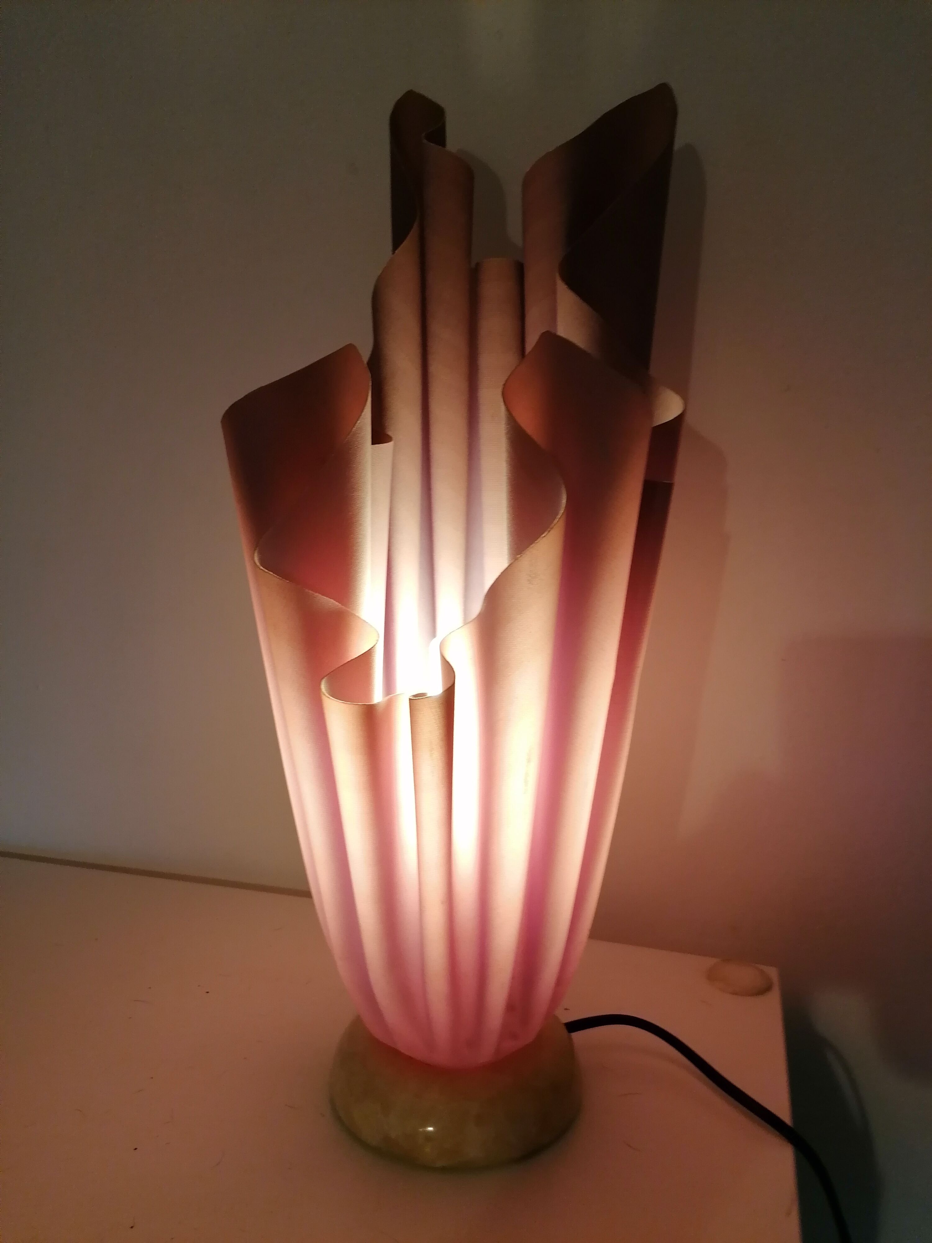 Draped lamp design Georgia Jacob model Athena vintage 70