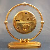 Art deco pose clock Bayard 8 day in golden brass