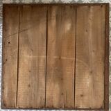 Antique mirror - square - raw wood frame - 85 x 85