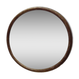 Miroir ovale bois doré ancien