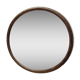 Old gilded wood oval mirror