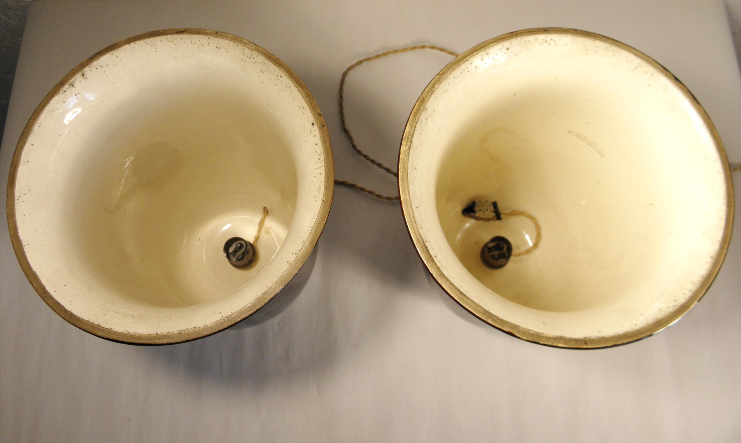 Paire de lampes vasques art déco