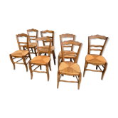 Lot of 7 mulched chairs