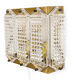 Brass and glass wall light/sconce by Wiktor Berndt for Flygsfors. Sweden 1960s